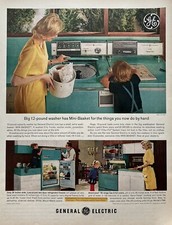 Vintage 1963 GE General Electric Kitchen Appliances Print Ad 26x34cm LIF5412