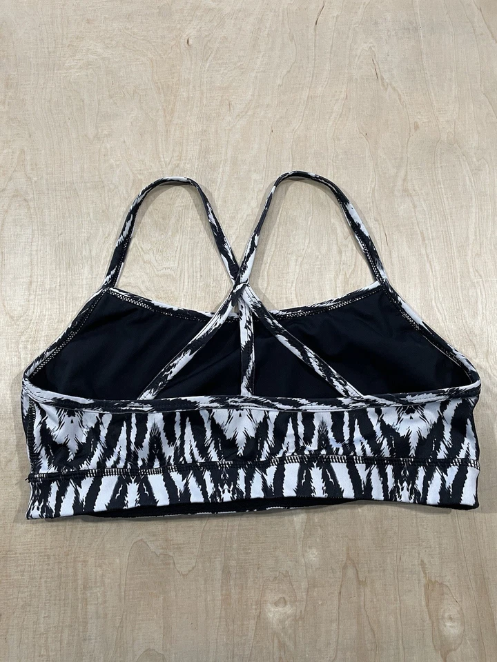 Sujetador deportivo para mujer Z By Zella espalda deportiva talla mediana negro/blanco Foto 3 de 4