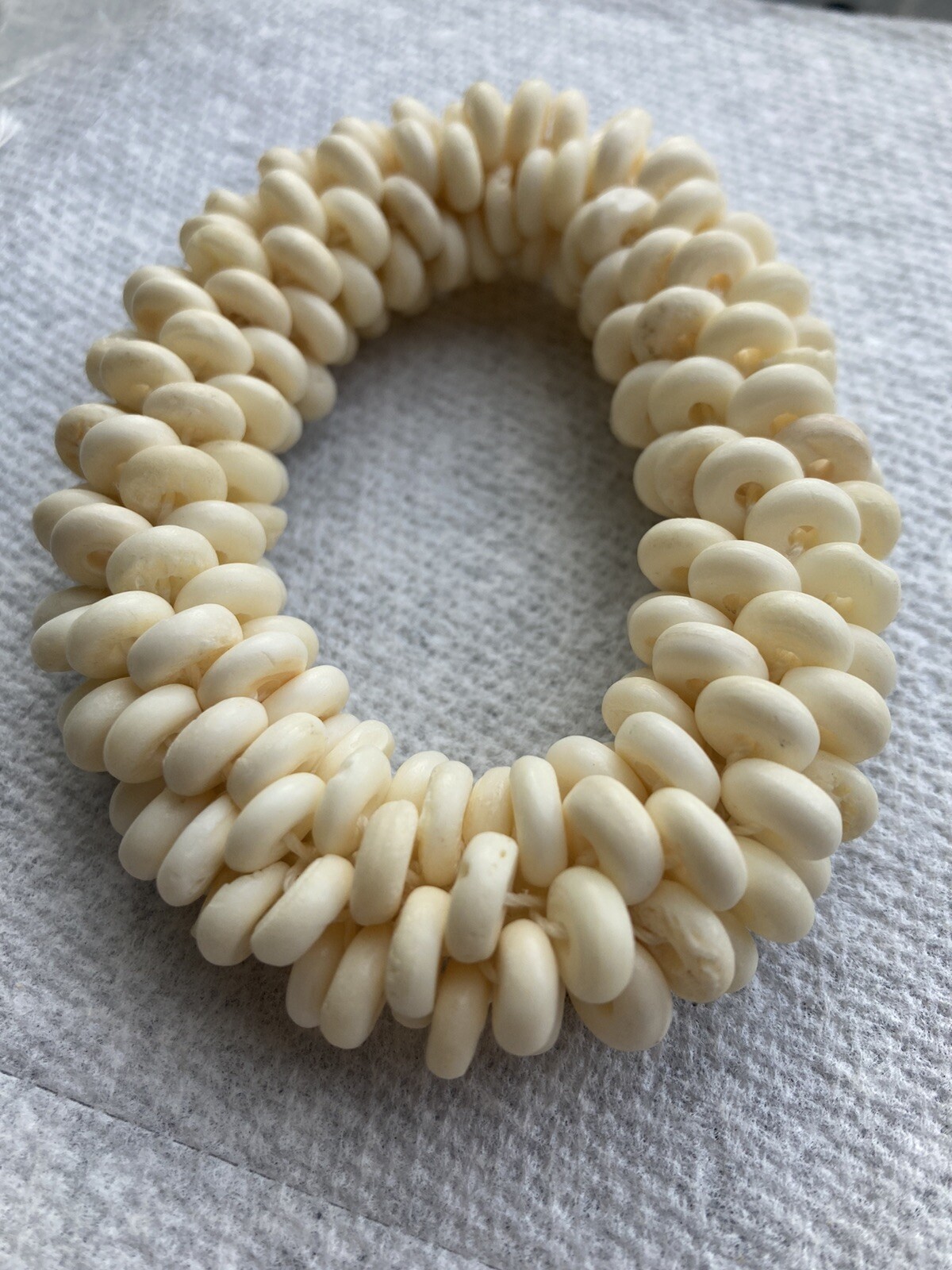 African Bone Bead Bracelet Multi Layer Circular B… - image 3