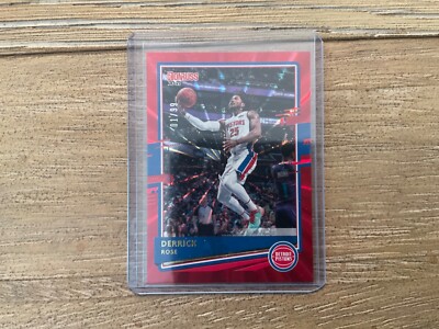 2020-21 Panini Donruss Basketball Derrick Rose Choice Red Lazer 1/99 SP