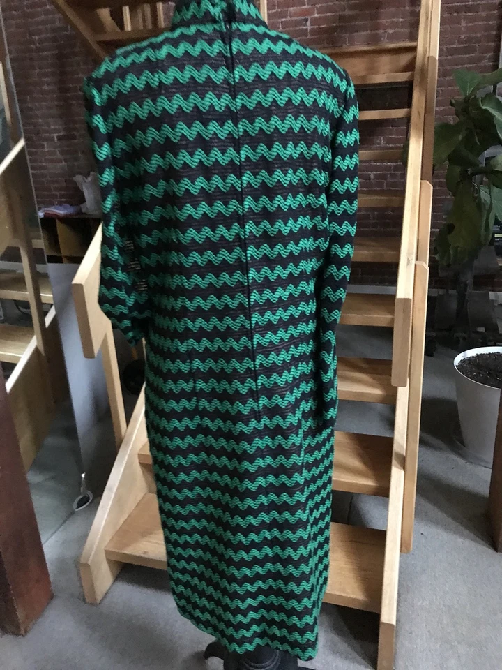 Винтажное женское платье Pauline Trigere 70-е с длинным рукавом вязаные карманы Rick Rack 10 - Изображение 4 из 4