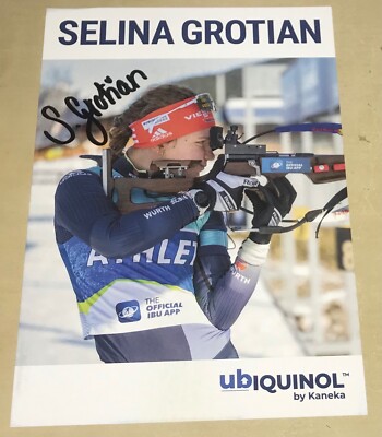 Selina Grotian Original signierte Autogrammkarte Autogramm Karte Biathlon #20