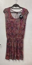 Buffalo Pink Paisley Sleeveless Jersey Dress Size 12