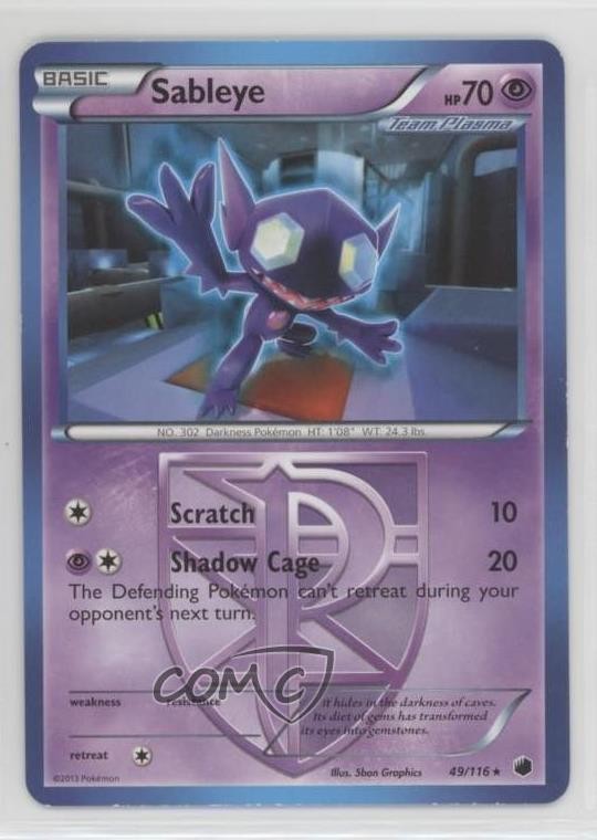 Sableye Pokémon Black & White Plasma Freeze #49