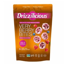 Drizzilicious Very Berry Bites Gluten-Free Mini Rice Cakes 4oz (113g)