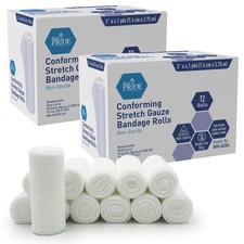MED PRIDE Conforming Stretch Gauze Bandage 2in Sterile Latex Free  24  48 Ct