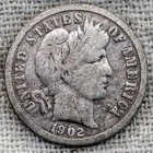 1902 O Barber Dime VG/Fine : Low Mintage 4.5M (Only 3,000 Left) - .9 Fine Silver