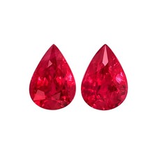 Burma (Myanmar) Pear Red Ruby Pair 6.50CT
