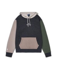 Genuine Polo Ralph Lauren Logo Colorblock Double Knit Hoodie - Black