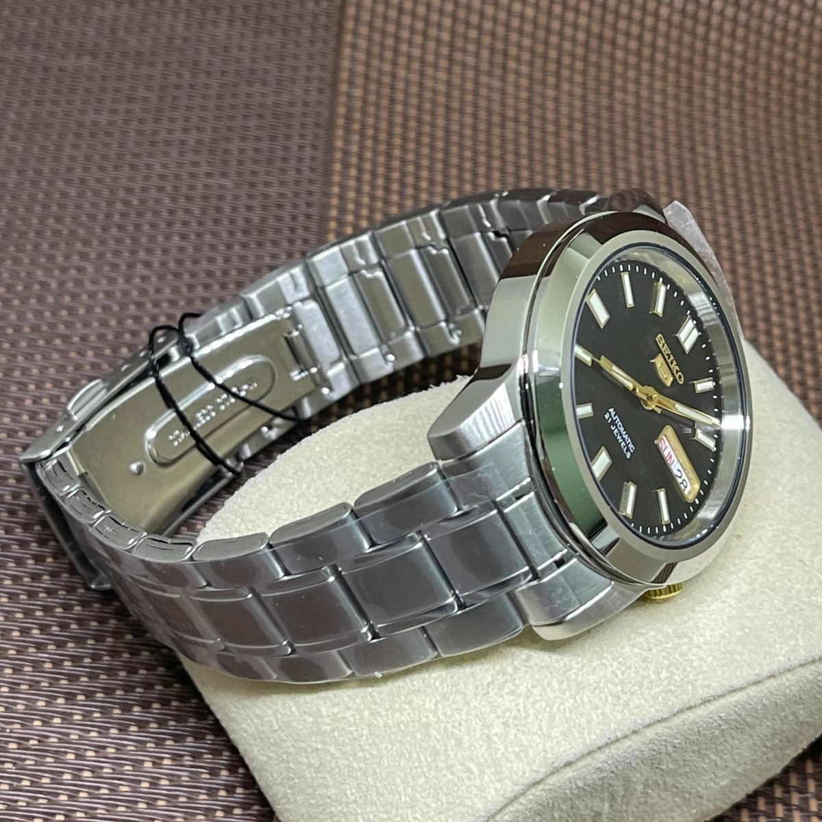 Seiko 5 SNKK17K1 Automatic 21 Jewels Stainless Steel Black Analog