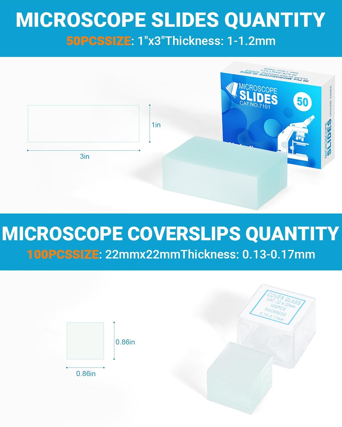 Ahviesli Microscope Slides and Covers Kit | eBay