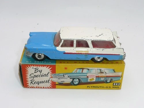 Corgi 443 Plymouth U.S. Mail Station Wagon  Boxed  * original vintage *