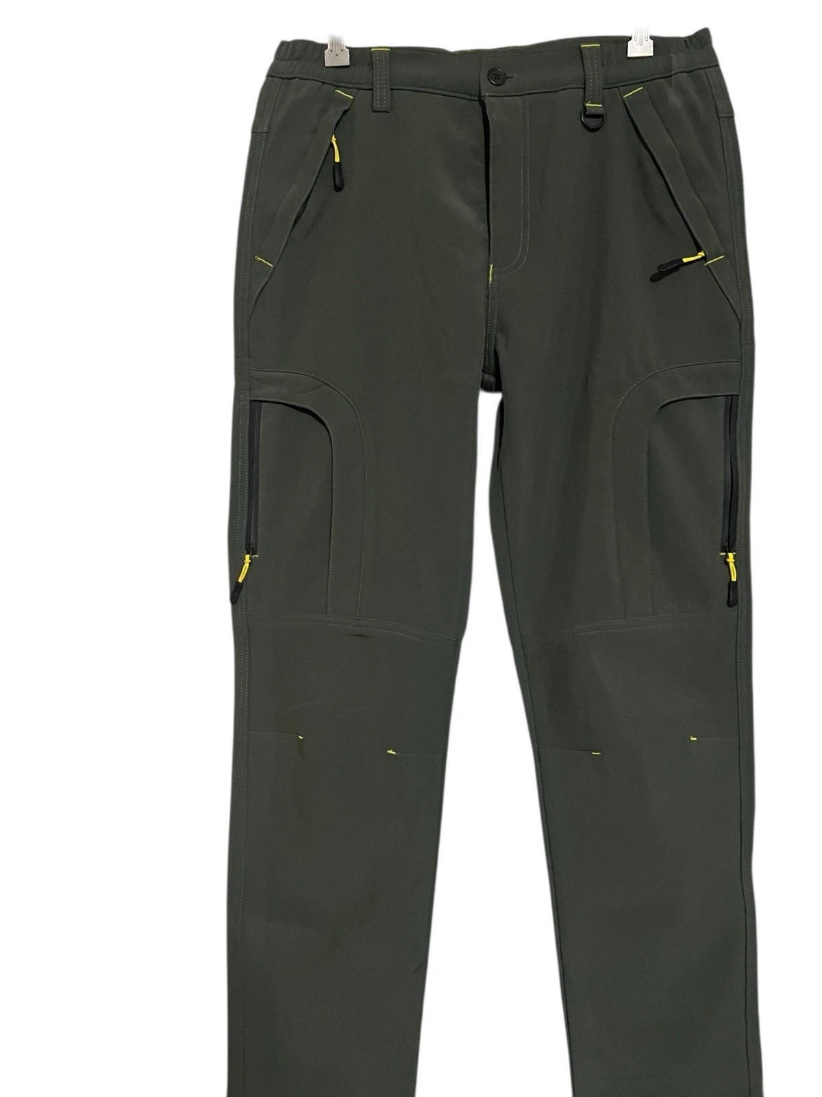Mens Outdoor Softshell Pants Winter Fleece Lined Ski Pants Hiking Trousers 30X30
