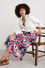 Seasalt Women's Regular Mevagissey Midi Skirt in Organic Cotton Spinnaker Sails 