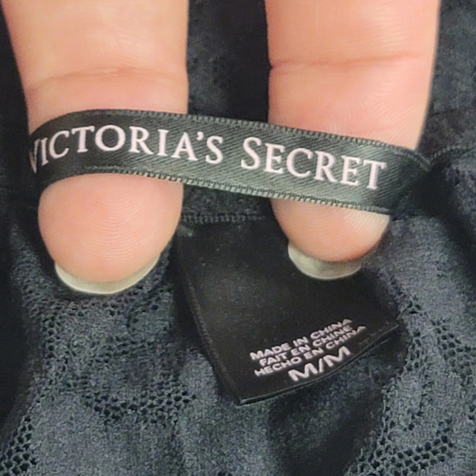 UNDERCOVER Victorias Secret abito donna pizzo babydoll slip taglia M nero fata grunge gotico