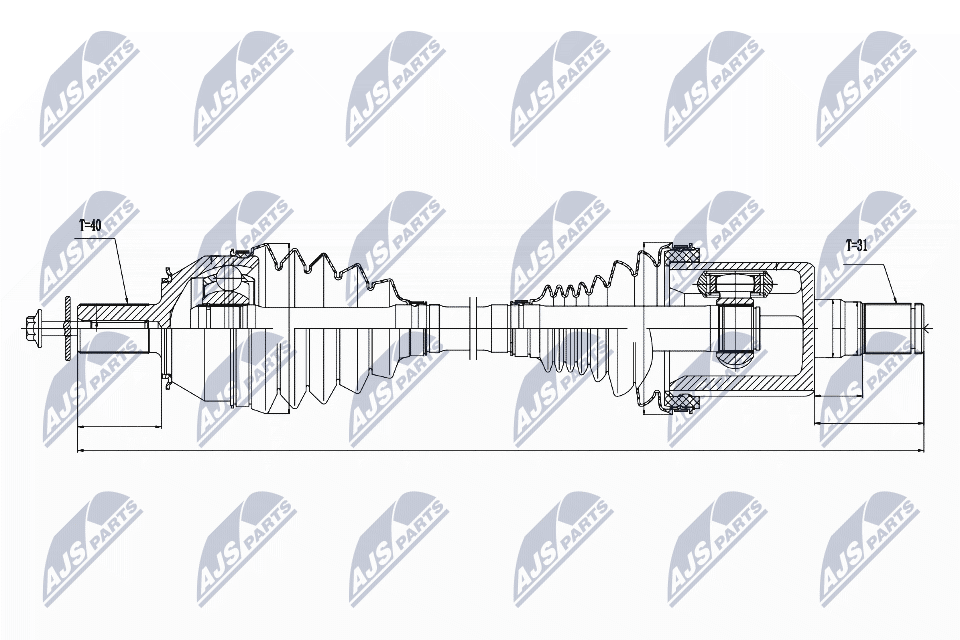 NPW-VV-027 NTY Drive Shaft for VOLVO - Image 3
