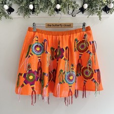 Minifalda grande Queen of Sparkles naranja neón totalmente lentejuelas piñata ¡Nueva! JC
