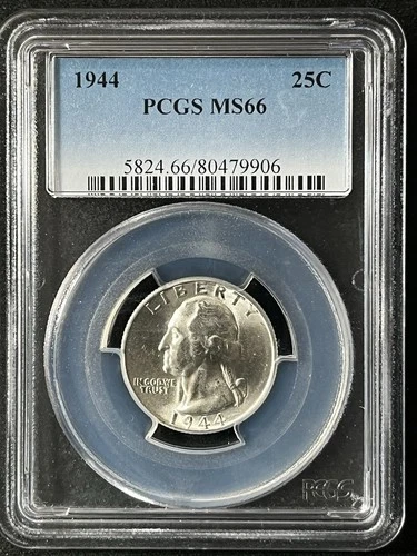 1944  25C Washington Quarter Dollar PCGS MS66  80479906