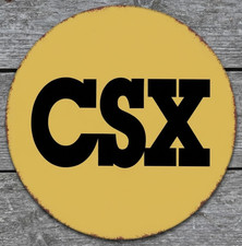 CSX Railroad 8" Diameter Retro Novelty Metal Sign Made In USA New!