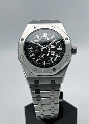 Custom Made Uhr schwarzes Skelett Zifferblatt - RO Style Mod - Nh38 Automatik 41mm 