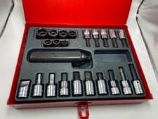 Snap-on 38 Drive Master Impact Driver Set Pit120 Metal Case Made In Usa Snap-on 38 Drive Master Impact Driver Set Pit120 Metal Case Made In Usa