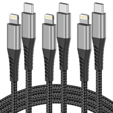 USB C to Lightning Cable 3FT, 3Pack Mfi Certified Iphone Fast Charging Cord
