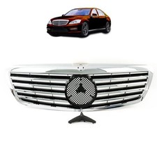 Sport Kühlergrill Chrom Silber passend für Mercedes Benz S-Klasse (W221) ab 2005 Sport Kühlergrill Chrom Silber passend für Mercedes Benz S-Klasse (W221) ab 2005