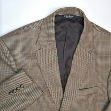 Jos A Bank Travelers Collection Mens 41R 100 Wool Houndstooth Blazer Tailored