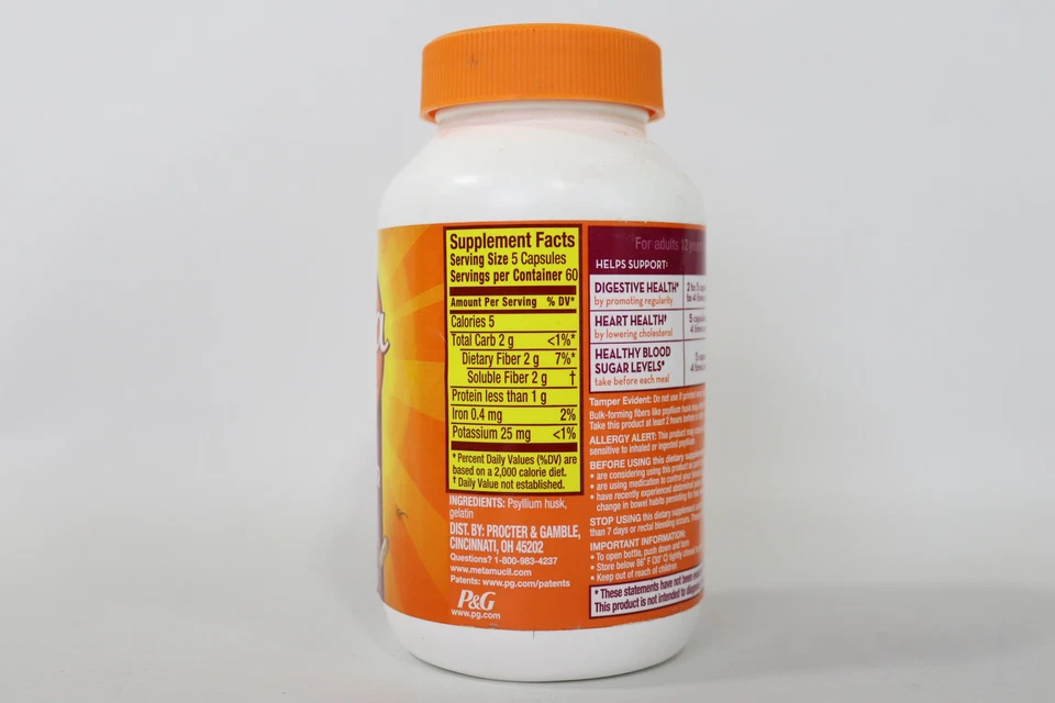 Cápsulas Suplemento Diario de Fibra Metamucil - 300 Ct (Caduca 28/02/2026) Foto 2 de 4