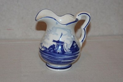 Vintage Delft Blue Pitcher Hand Painted - DAIC