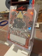 Tyler Badie Metal Leaf Unsigned Proof 1/1 - Michigan - Orange Cracked Ice