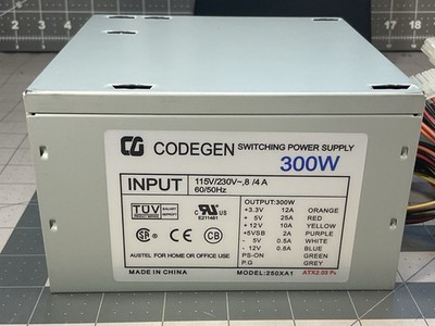 CODEGEN 250XA1 300W ATX POWER SUPPLY for P4 Processor 2.03 Version 