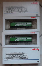 Märklin H0 3181+4181 F7 Diesellokomotive "Burlington" top Zustand in OVP #2