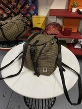 Zaino Fendi FF Monogram in pelle e tela borsa vintage 
