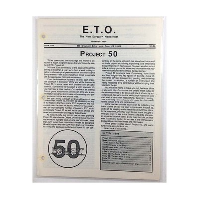 Bill Stone ETO Magazine #39 ''Project 50, Postal Scorched Earth'' Mag VG+