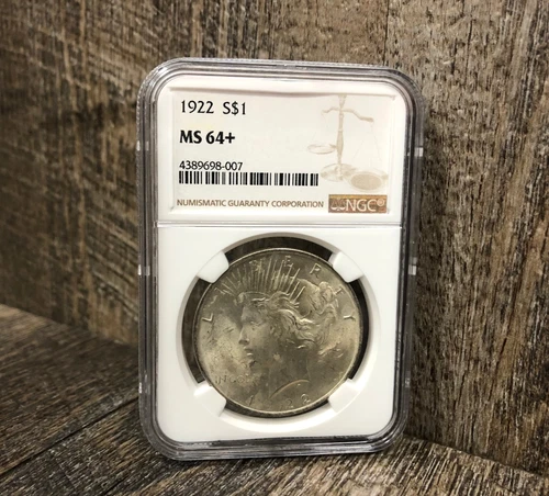 EXC 1922 P Peace Silver Dollar $1 Coin NGC MS64+ Fast Ship!