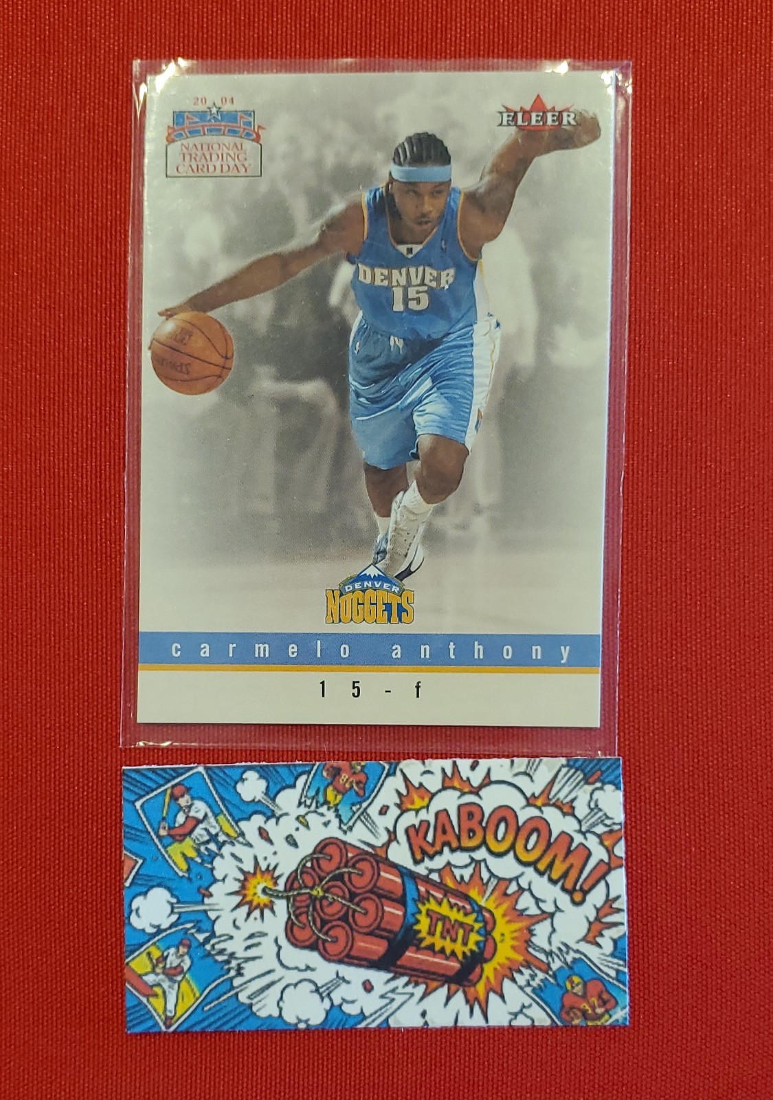 2004 National Trading Card Day - Carmelo Anthony #8 Fleer