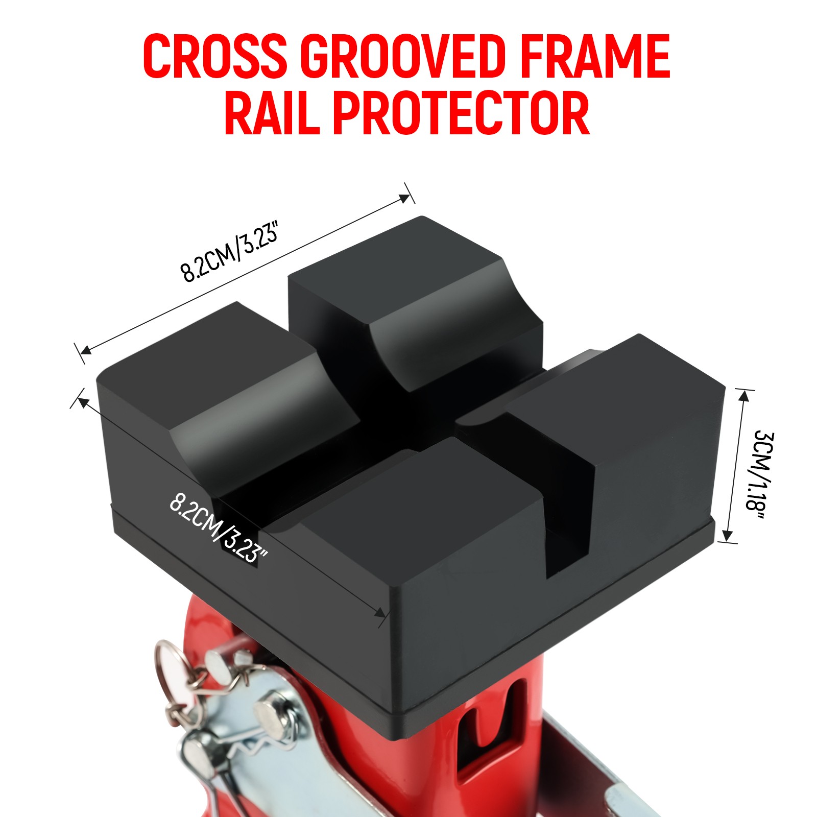 3Ton Jack Stand Adjustable Truck Lift Hoist Heavy Duty Steel Car with Rubber Pad