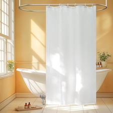 Waterproof Fabric Stall Shower Curtain Liner with 2 Large Magnets, 36 x 72 inch