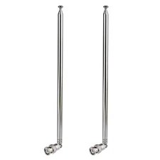 2 Pack Telescopic BNC Male Antenna 20-1300MHz 7 Section CB & Ham Radio Antenna