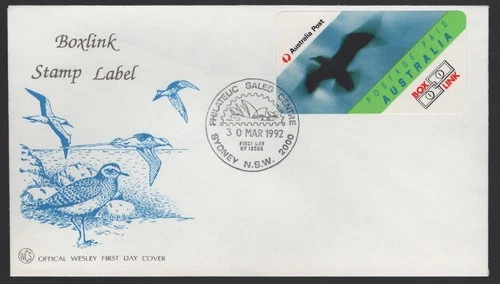 1992 Australia BOX LINK Stamp Label WCS FDC