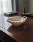 VTG Fenton Pink Milk Glass Silver Crest Heart Dish 1950 Elegant Rare Pastel Pink