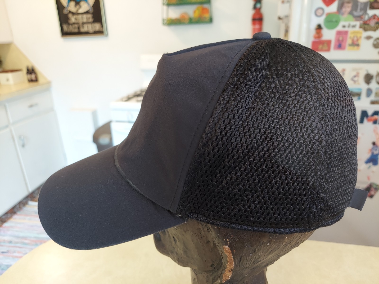 Lululemon Solid Black Mesh Back Hat Adjustable Sn… - image 3