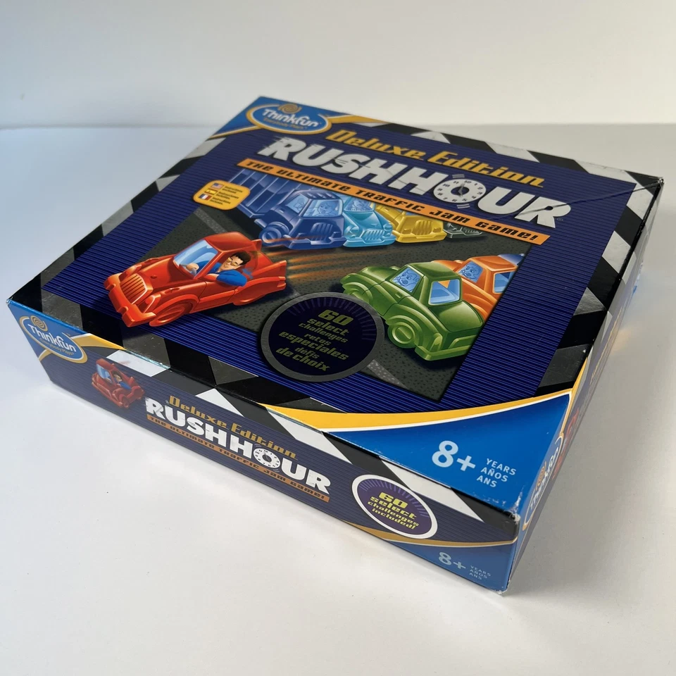 ThinkFun Rush Hour Deluxe Edition Puzzle Game 60 Challenges Ages 8+ Metal Cars - Image 4 of 4