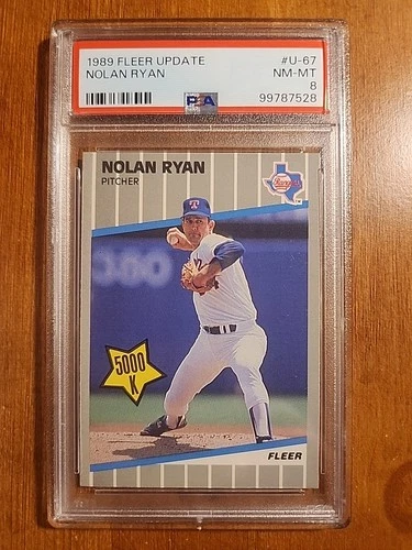 1989 FLEER UPDATE #U-67 NOLAN RYAN PSA 8 NM-MT