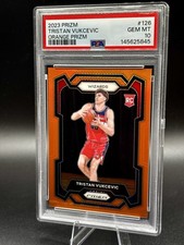 2023-24 Panini Prizm - Tristan Vukcevic #126 Orange Prizm /49 (RC) PSA 10