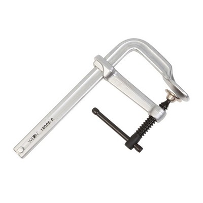 Regular-Duty F-Clamp, 8'' Opening, 4-3/4'' Throat, 1800 8 in., Silver