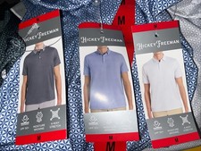 Hickey Freeman Men  s Short Sleeve Polo Shirt, Black,BLUE GRAY PICK COLOR/SIZE