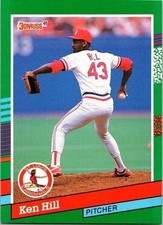 Kemmeth (Ken) Wade Hill St. Louis Cardinals 670 Donruss 1990 Baseball Card