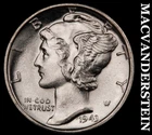 1943-D Mercury Dime - FSB - Super Choice Gem Brilliant Unc  Lustrous  #G7138